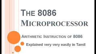 Arithmetic Instructions