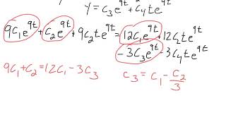 Section 3.7: Eigenvalue Method One Repeated Root
