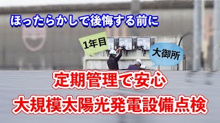 年の差40歳　新人とベテランコンビ【定期管理で安心】　大規模太陽光発電設備点検