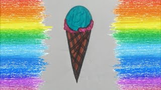 How to draw cute icecream. #shorts #short #viral #kawaii #art #drawing #step #cartoon #sketch #cute