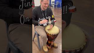 Jingle Bells Played On The Djembe (African Drum) #shorts #christmas #jinglebells #drums