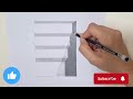 آموزش نقاشی سه بعدی پله how to draw 3d painting step