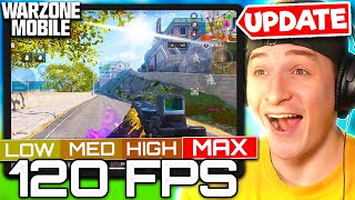 NEW MAXED GRAPHICS UPDATE + 120 FPS! WARZONE MOBILE GAMEPLAY