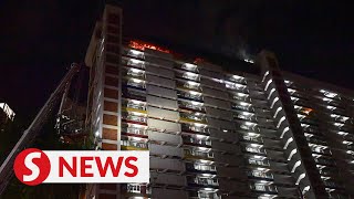 Fire destroys five units at Sri Sabah flats