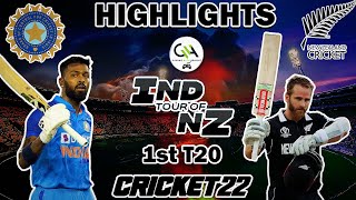 India vs New Zealand 1st T20 || Full highlights 2022 || ind vs nz t20 || Cricket22