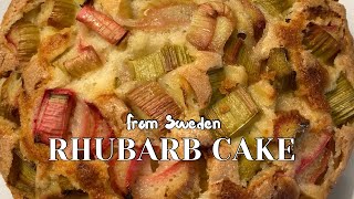 Rhubarb cake| Easy cake recipe| Swedish Rhubarb| spring tradition| Sweden life| 2024