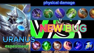 buff Uranus tank,high physical damage ,New Bug,,MLBB.