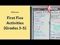 First 5 activities in Seesaw, grades 3 5 - PD in Your PJs