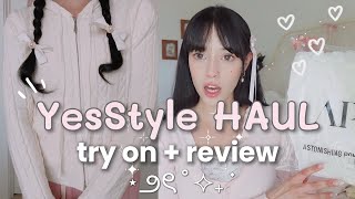 YesStyle clothing Try-on  HAUL 🎀 aesthetic Pinterest inspired  (with codes)