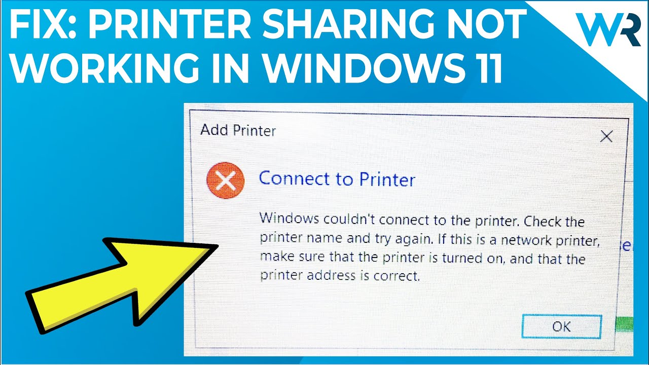 Printer Sharing Not Working In Windows 11 Here S What To Do Youtube