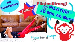 Pilates Strong 10 Min Ab Burn Part 1|  How to workout your abs in 10 minutes | Pilates by Lorene