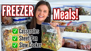 20 FREEZER MEALS | Freezer Meal Prep Made EASY | Slow Cooker & Oven Baked Recipes | Julia Pacheco