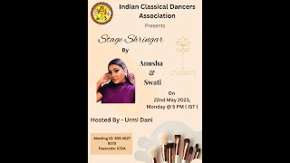 ICDA session on Stage Shringar by Chaasmi school of beauty