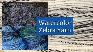 Dyepot Weekly #324 - Dyeing Zebra Fingering Yarn for a Variegated Watercolor Colorway