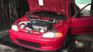 B18 Ls non vtec turbo Civic on Dynojet