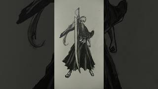 Speed drawing Ichigo Kurosaki || Bleach #shorts #drawing #anime