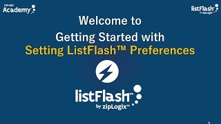 ListFlash® Getting Started - Setting Preferences
