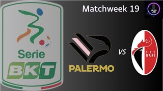 Palermo F.C. vs S.S.C. Bari | Serie B | LIVE