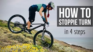 How To STOPPIE TURN | #Shorts | Mountain Bike Skills Without Words! #Breakitdown