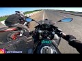 aprillia rs457 vs ninja 500 🥵 top end drag race which one is better