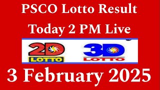 Lotto Result Today 2PM Draw Feburary 3, 2025 PCSO LIVE Result