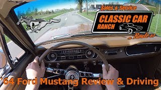 1964 1/2 Ford Mustang D-Code 4.7l V8 | COLD START \u0026 ACCELERATION | GoPro | Classic Car Ranch