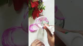 Trending tissue paper rose flower craft। tissue paper craft। #paintelectualpriya #viralshort#shorts