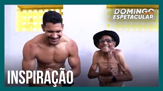 Aos 97 anos, vovô sarado faz sucesso na academia