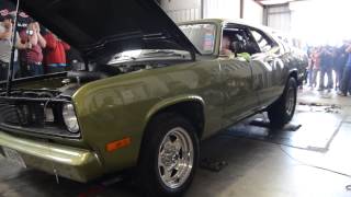 Big 3 Racing '72 Duster On Hennessey Dyno at TX2K14