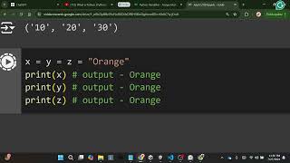 Python Tutorial Part 08 Python Variables Assign Multiple Values