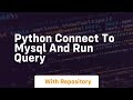 python connect to mysql and run query