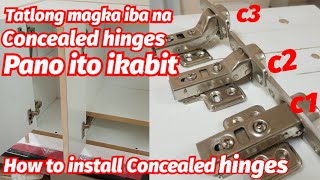 Installing 3 different types Concealed hinges. Paano maglagay ng hinges