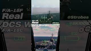 Real VS Game | F/A-18C Hornet Carrier Landing HUD #shorts #dcs #carrier #aircraft