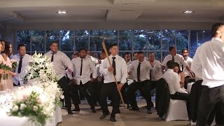 Groom displays Maori heritage through powerful wedding haka
