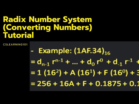 Radix Number System (Converting Numbers) Tutorial - YouTube