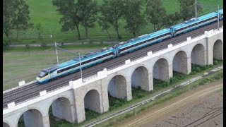 TRAINS part 7 - Pendolino 680 - ALSTOM - EMU - České dráhy - sestřih - DJI mini drone - Viaduct - 4K