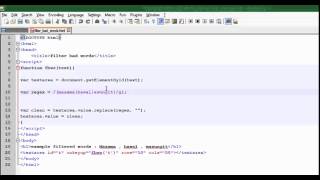filter bad words using javascript (Tagalog)