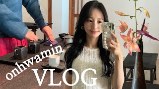 ENGㅣVLOGㅣ직장인 브이로그ㅣ새로 시작한 다도수업, 도예수업 Pottery making 🫖ㅣ르라보 핸드크림 언박싱ㅣ참치스파게티 만들고 당일치기 서울 여행ㅣ취미부자 일상