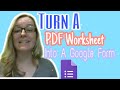 Turn a PDF worksheet into a Google Form