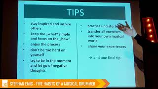 Stephan Emig - Five Habits of a Musical Drummer