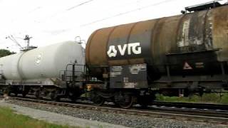 Electric locomotive BR 151 Railion pull tankers train loading with Bio-Diesel,rapeseedoil