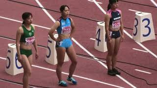 【第39回U20日本陸上競技選手権大会/４K】U20女子100ｍ予選1組