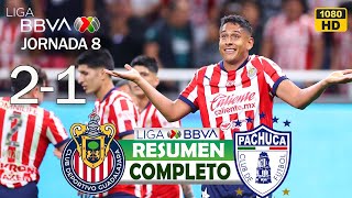 Chivas vs Pachuca 2-1 | Resumen Goles Completo 💥 Liga MX 2025 | Jornada 8