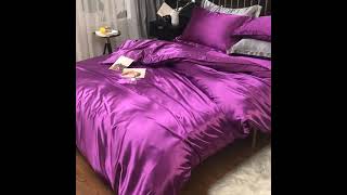 Violet Silk Sheets, Pillowcases, Duvet Covers \u0026 Bed Skirts - PandaSilk.com