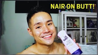 Removing BUTT HAIRS Using NAIR Cream - A Visual Guide!