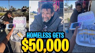 Millionaire blessed homeless who has been on streets for 20 years