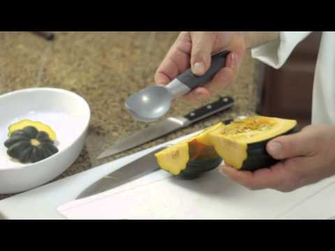 How do you easily peel acorn squash?