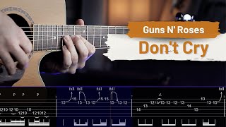 Guns N' Roses - Don't Cry | Tab Solo | How To Play