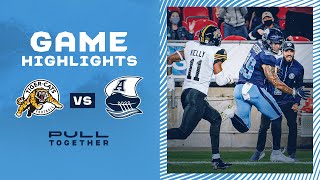 CFL Game Highlights: Toronto Argonauts vs. Hamilton Tiger-Cats - September 10, 2021