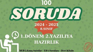 100 Soruda 8.Sınıf 1.Dönem 2.Yazılıya Hazırlık Fasikülü